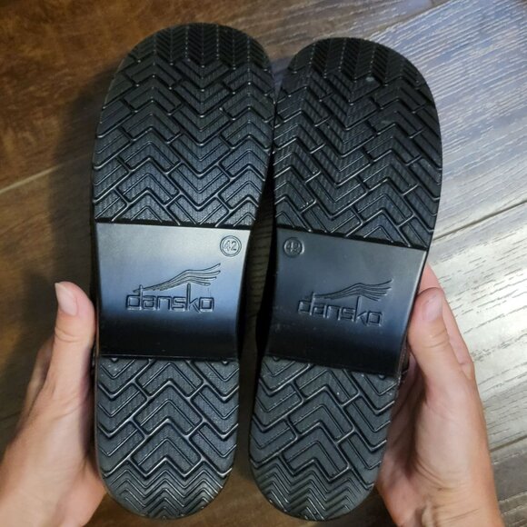 NEW Dansko Professional Clogs Womens 42 11.5 12 Black Leather Nursing Shoes - Picture 4 of 10